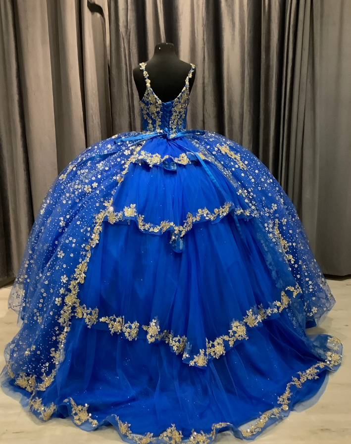 sexy blue dresses Princess Royal Blue Quinceanera Dresses 2026 Sweetheart Beaded Sweet 1   MyChicDress