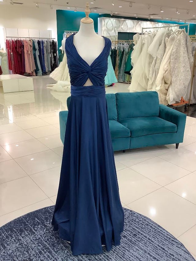 princess polly baby blue dress Cactus Bridesmaid Dress Matte Satin Size XL main image 1