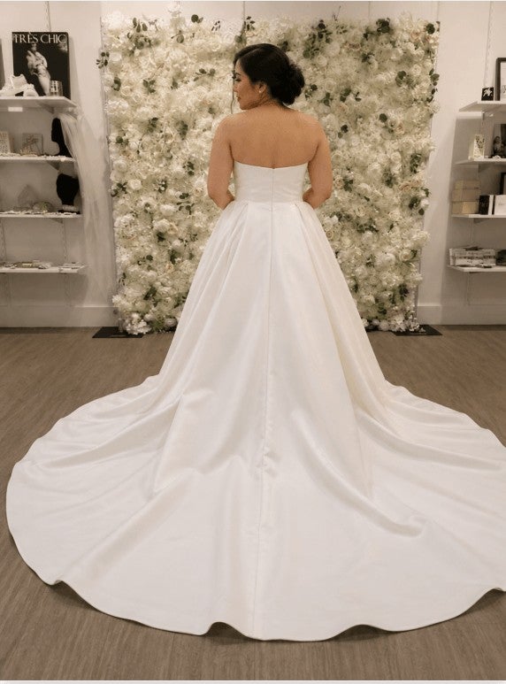 30852ST - Strapless Modern Basque Waist Wedding Dress